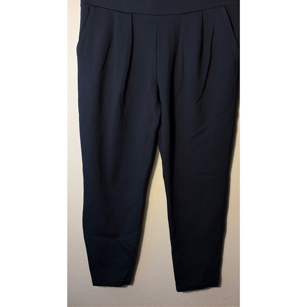 Modern Ambition Black Pleated Technical Tapered Ankle Pants Womens Medium